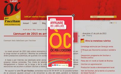 Annuari de 2015 dels labellizats « Òc per l'occitan »