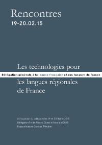 Les technologies pour les langues régionales de France
