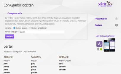 vèrb'Òc, conjugador occitan