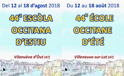 Escòla Occitana d'Estiu 2018