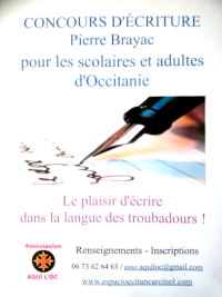 Concours d'écriture en occitan Pierre Brayac, par Aquí l’òc