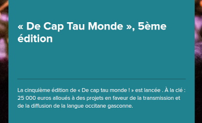 Navèth aperet a projèctes De cap tau monde 2024