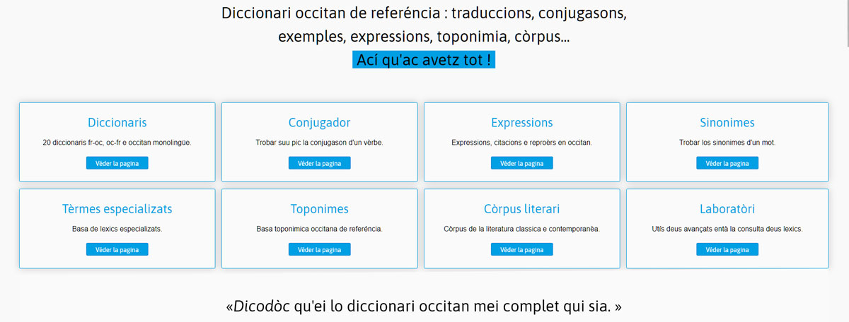 Platafòrma lexicau, textuau e toponimica Platafòrma lexicau, textuau e toponimica