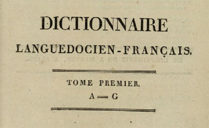 Diccionari lengadocian-francÃ©s de Pierre-Augustin Boissier de Sauvages